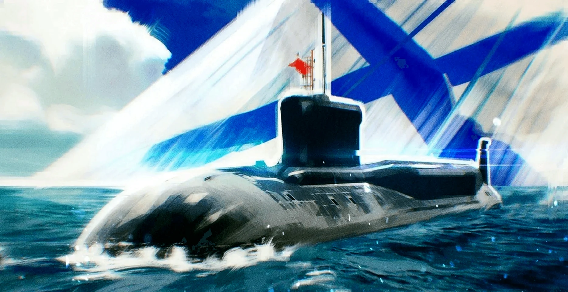 Подводная лодка и Андреевский флаг