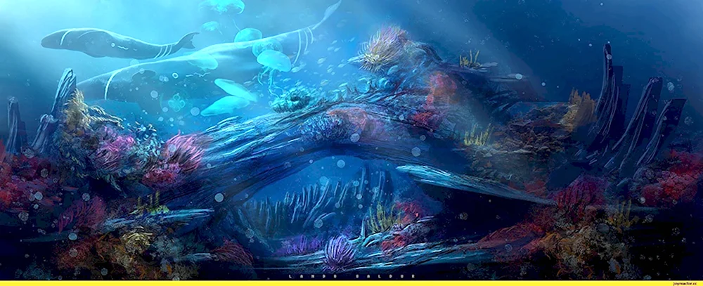 Подводные пейзажи арт