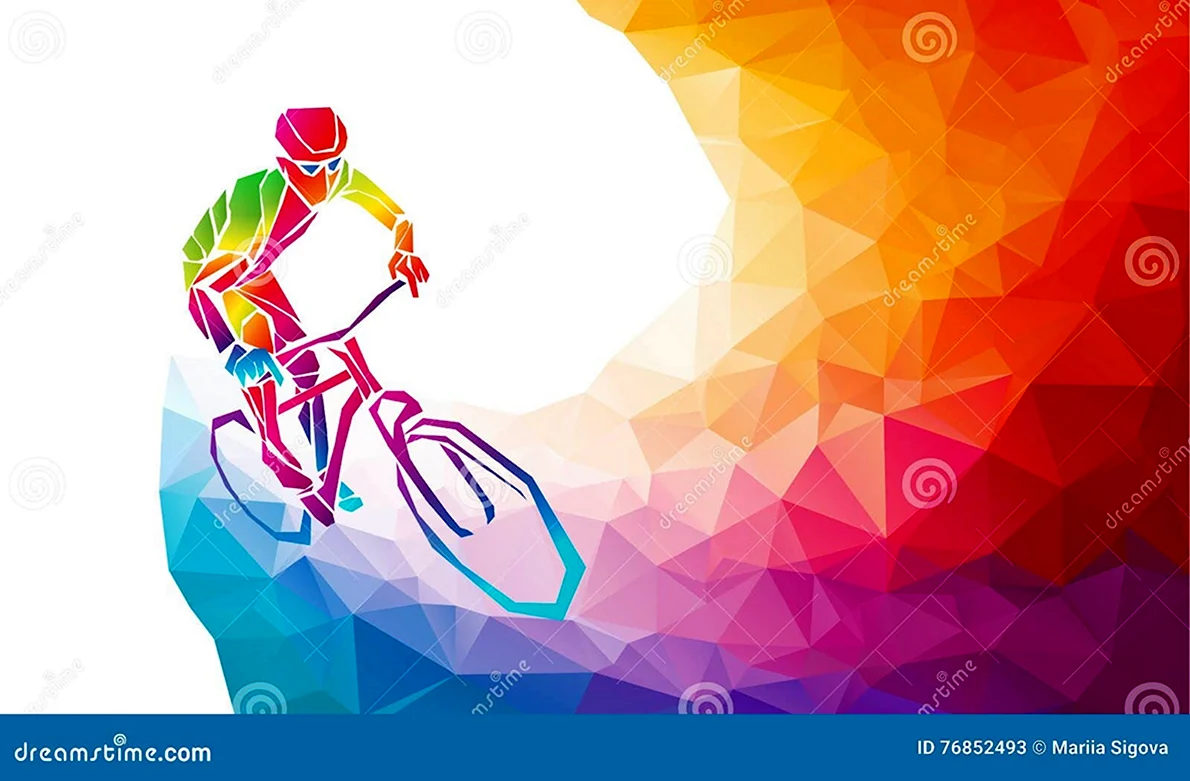Полигональный велосипедист