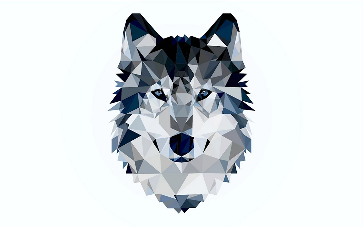 Полигональный волк