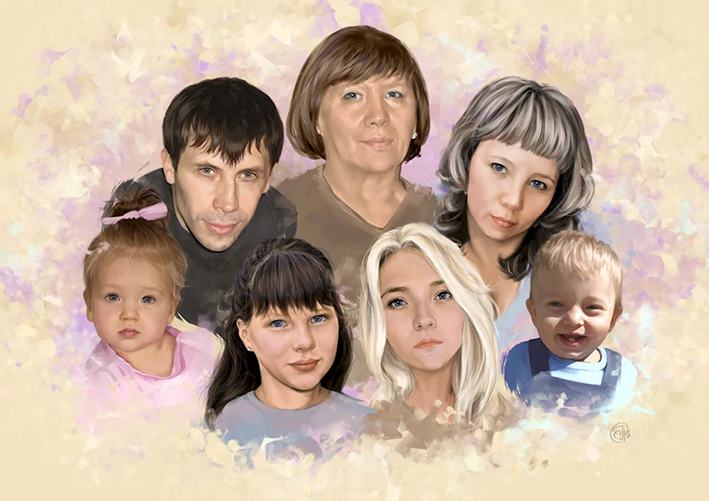 Портрет большой семьи
