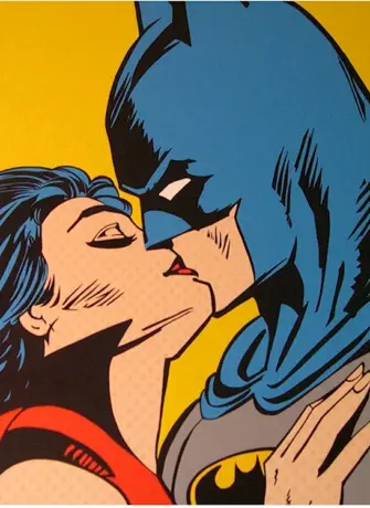 Поцелуй в стиле комиксов