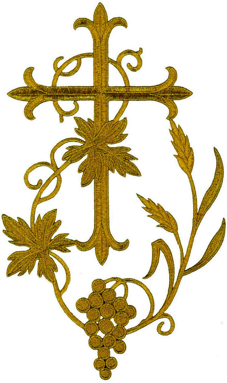 Православный крест с виноградной лозой