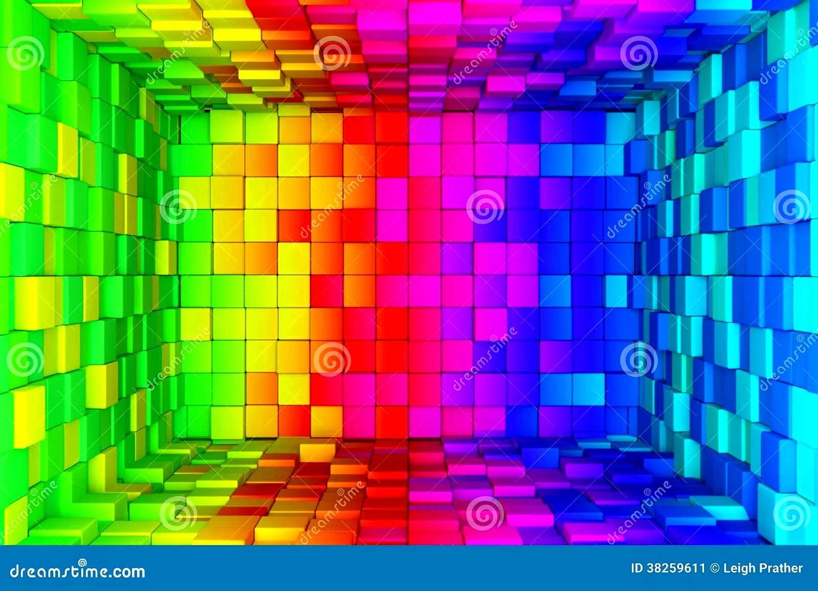 Радужные кубики фон