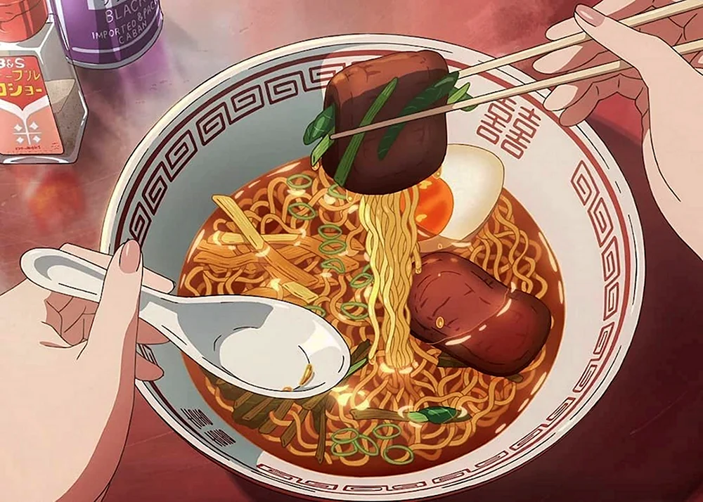 Рамен японская еда аниме