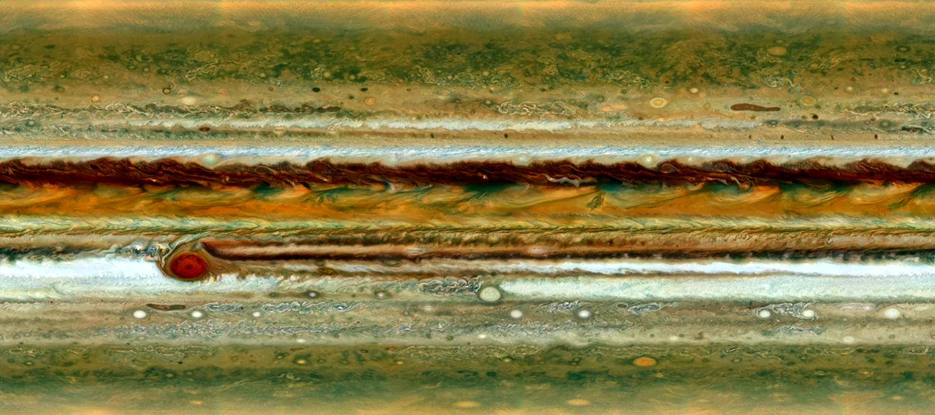 Разноцветные полосы Юпитера
