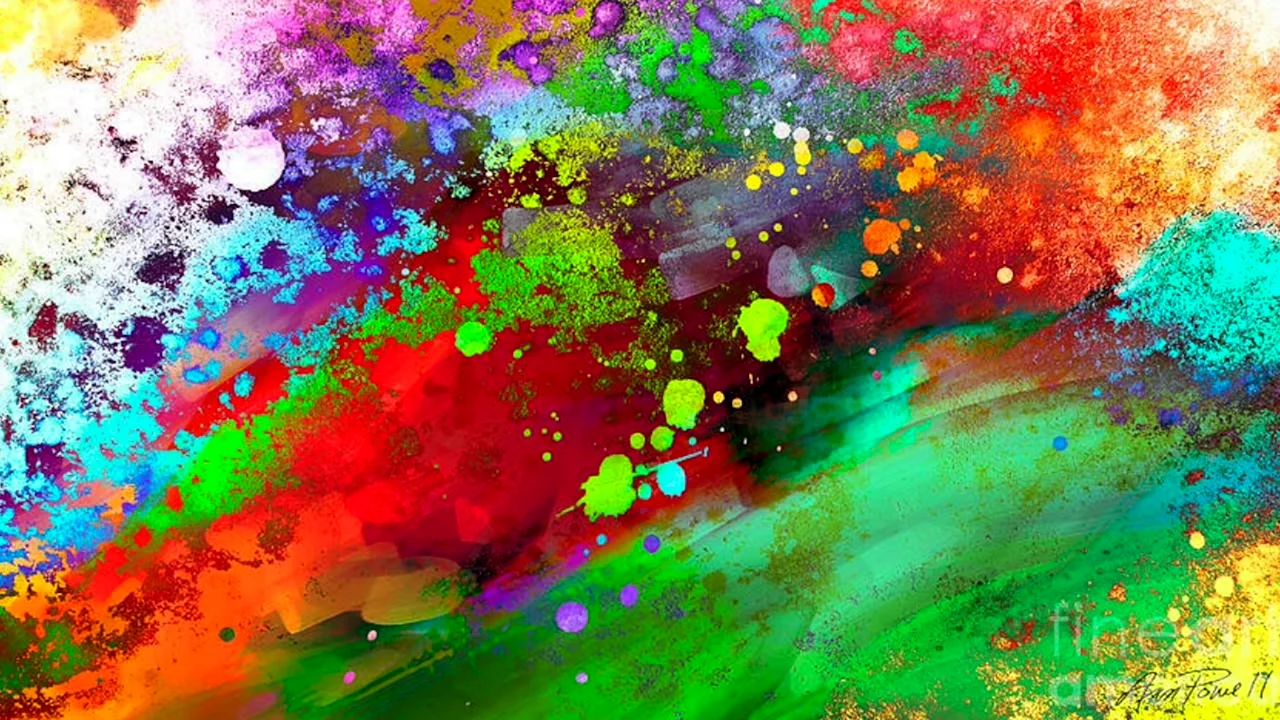 Разноцветный фон красками