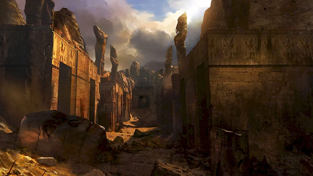 Развалины храма древний Египет