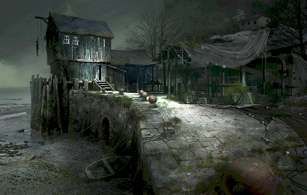 Resident Evil Village деревня арт