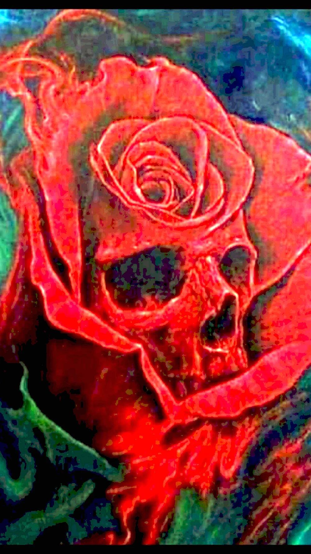 Роза в виде черепа