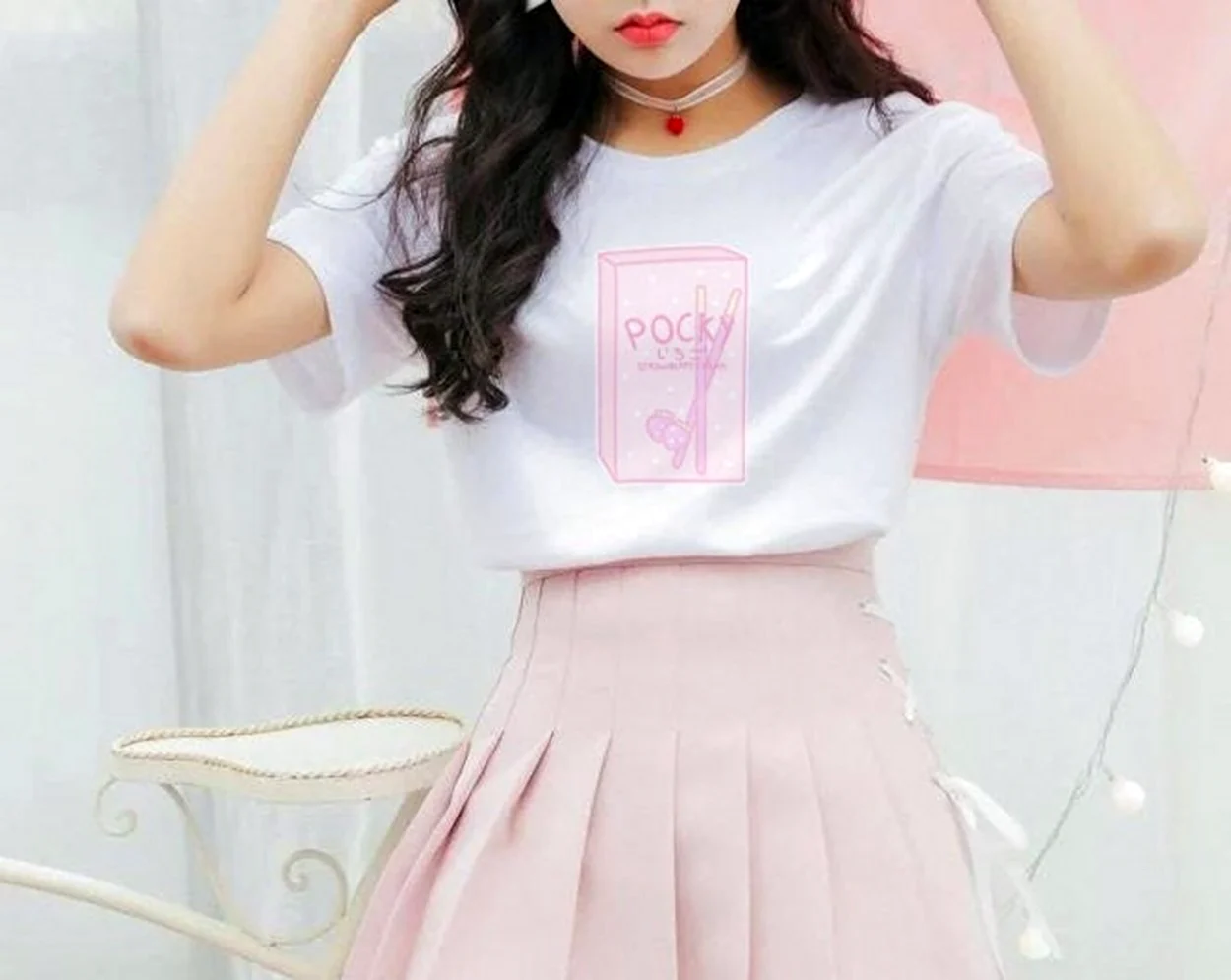 Розовая корейская одежда