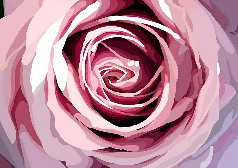 Розовые цветы арт