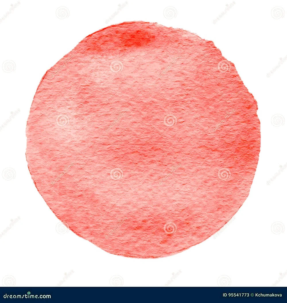Розовый акварельный круг