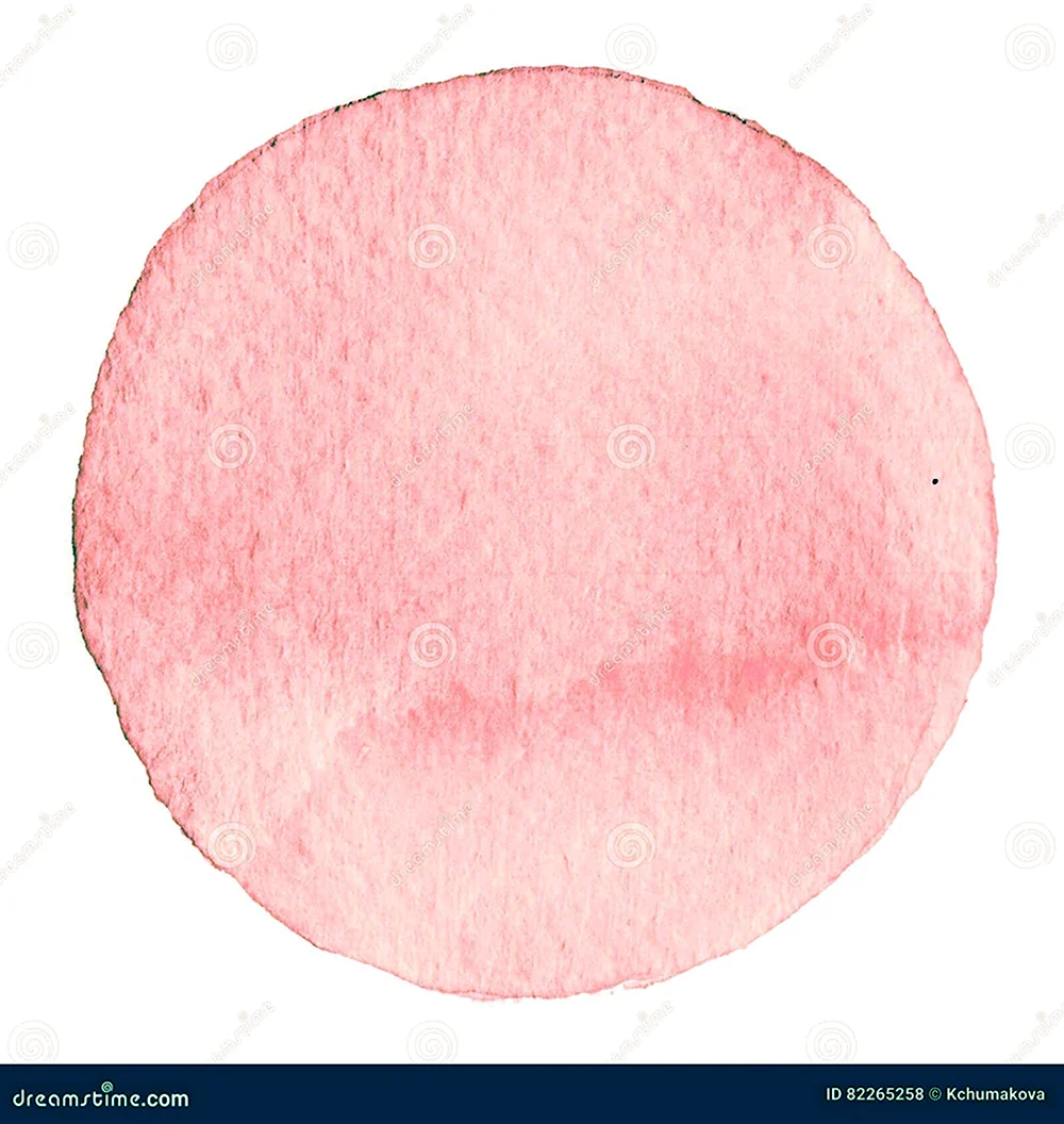 Розовый акварельный круг