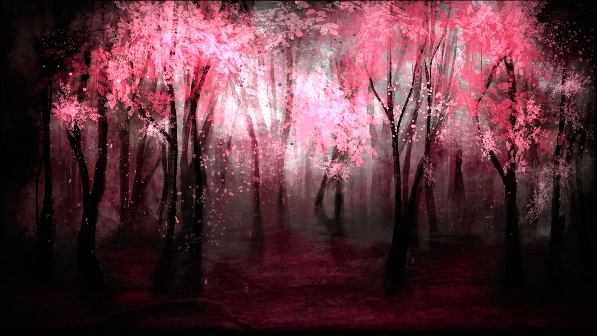 Розовый лес