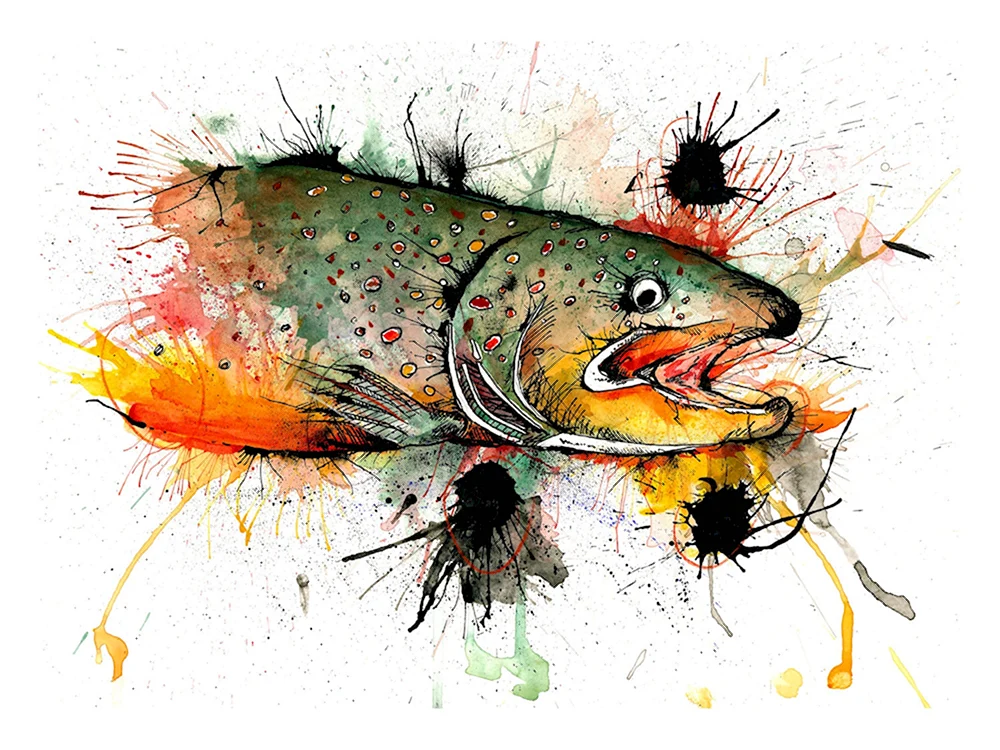 Рыбалка абстракция