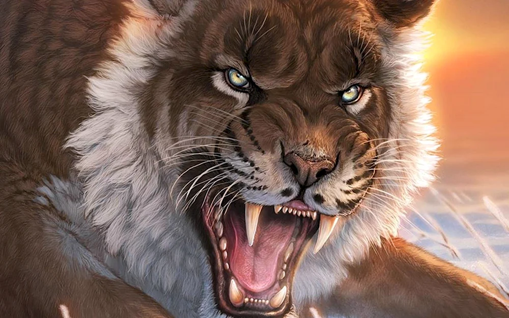 Sabertooth Tiger vs Lion