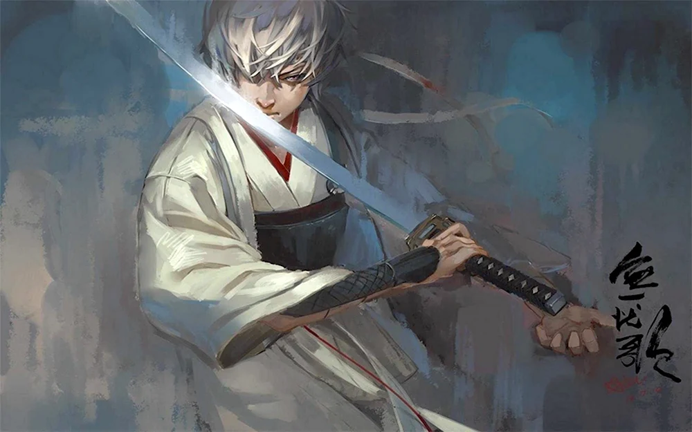 Саката Гинтоки с мечом