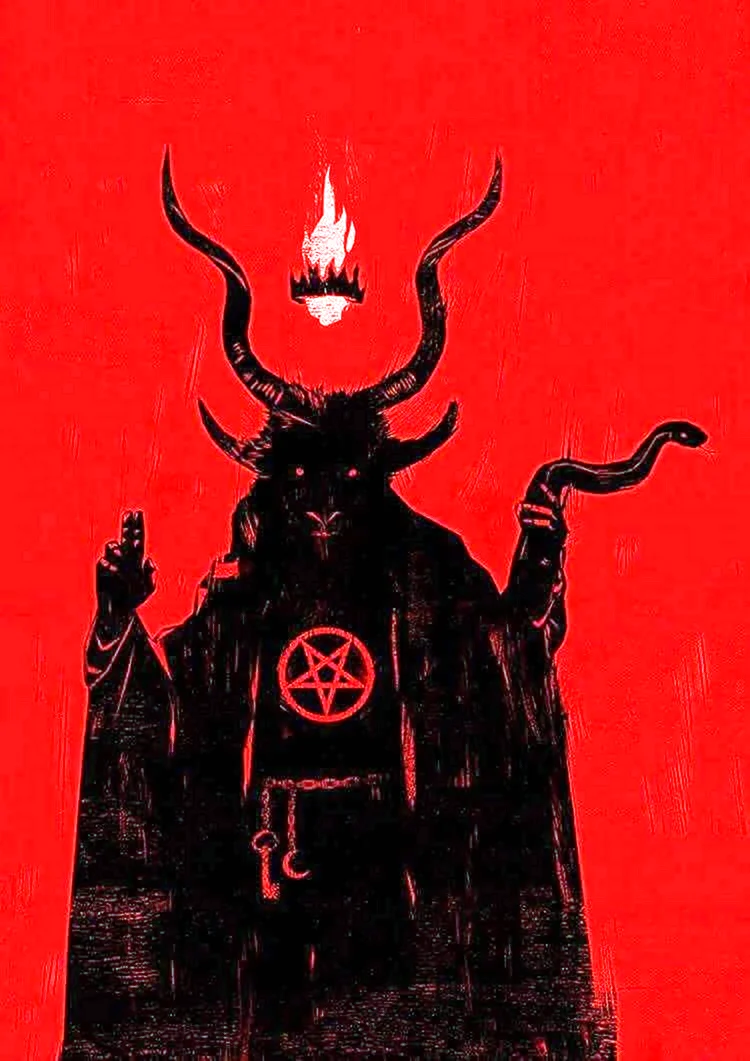Сатана Бафомет тёмный арт