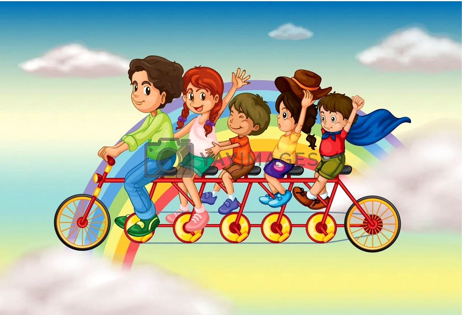 Семейный велосипед иллюстрация
