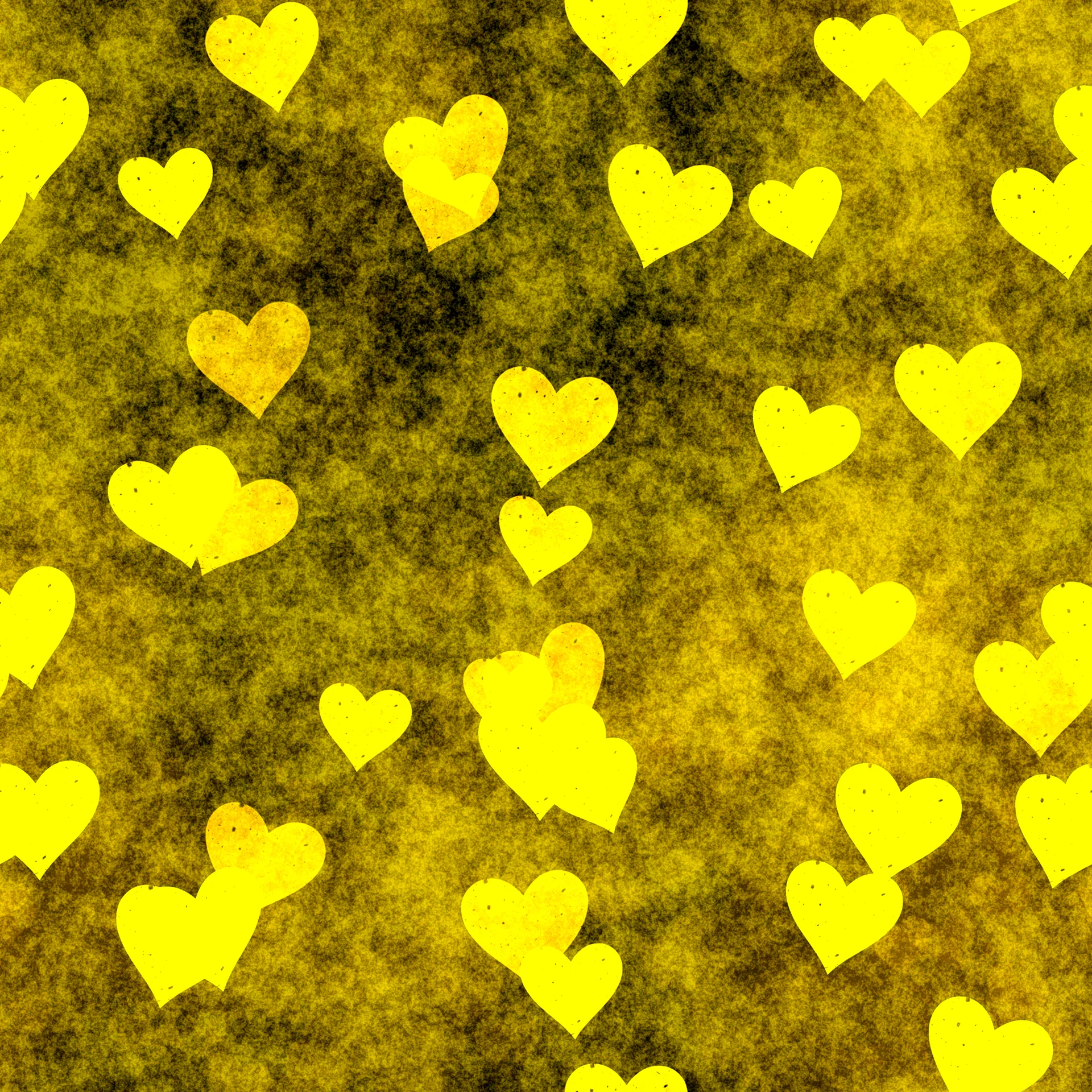 Сердечки желтые