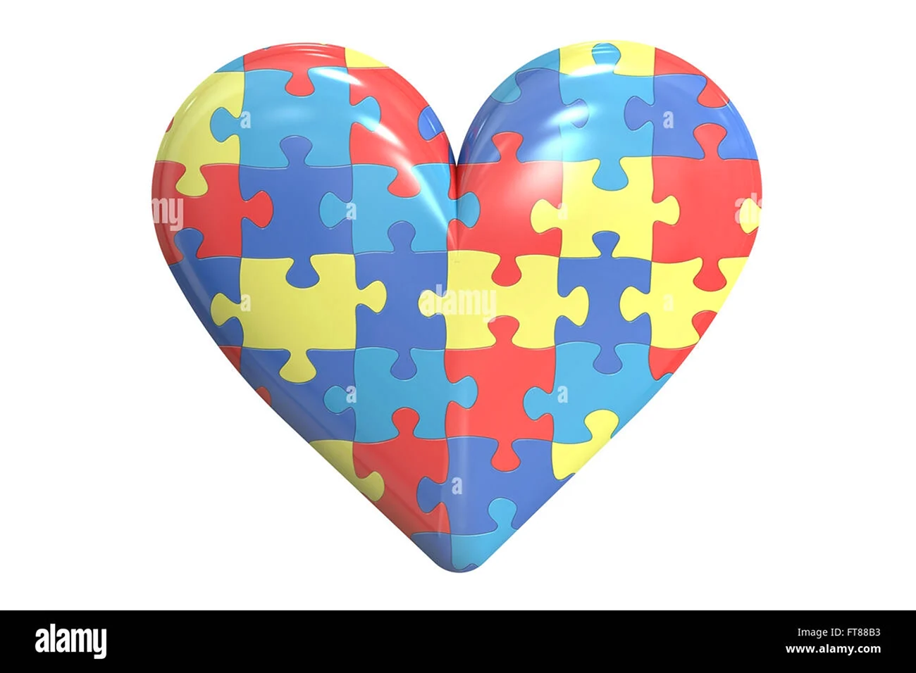 Сердце пазл символ аутизма