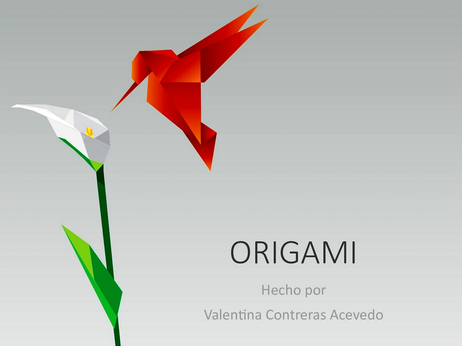 Шаблон POWERPOINT оригами