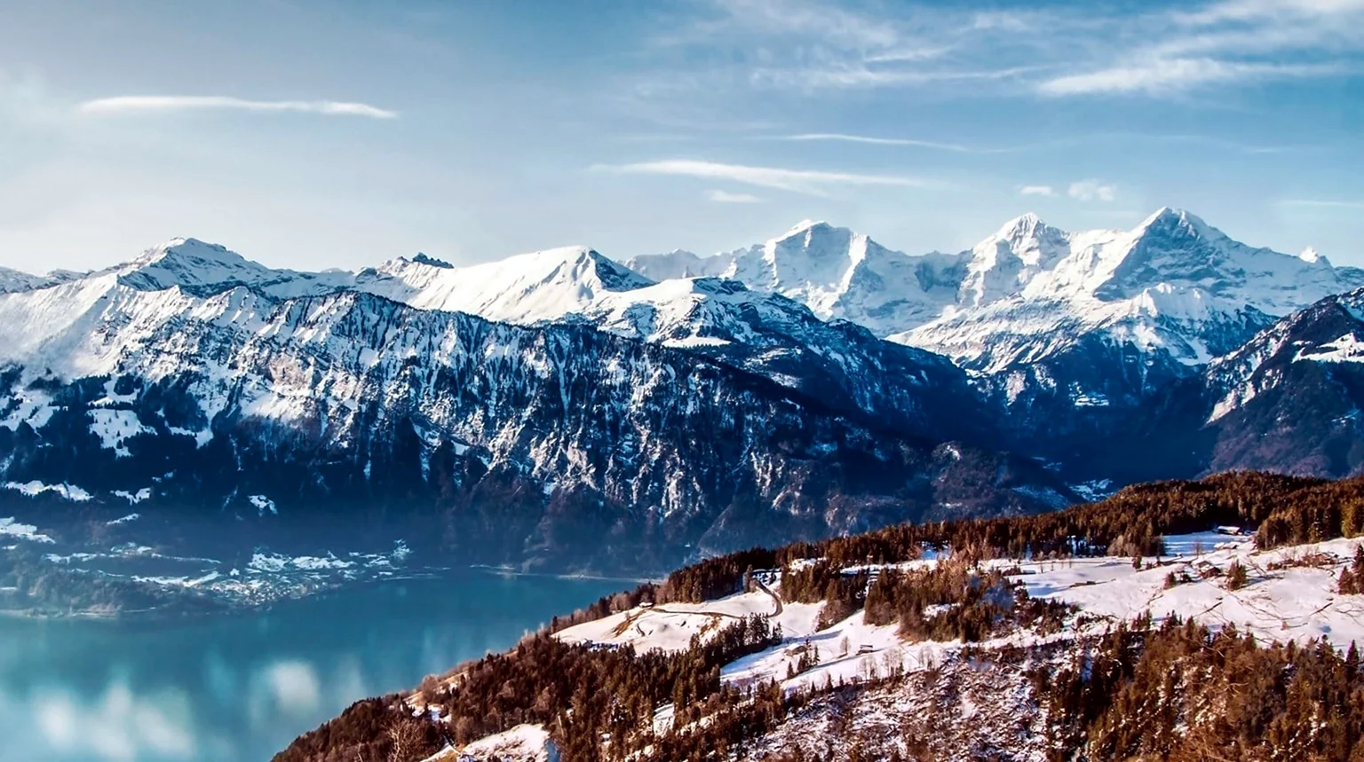 Швейцария Альпы снег