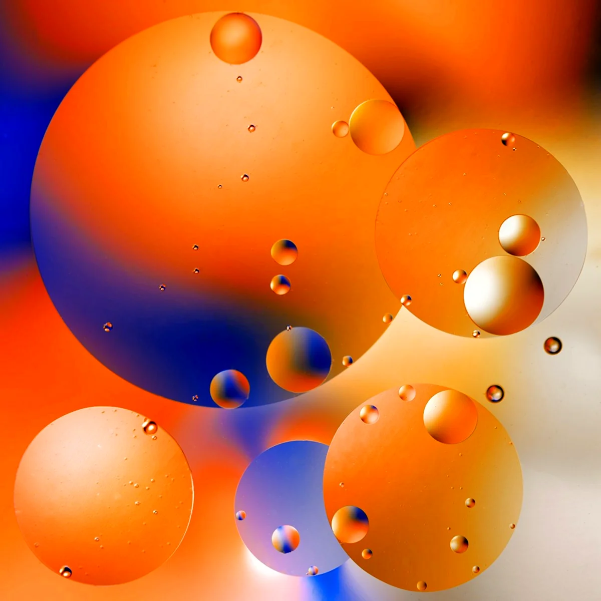 Сине оранжевая абстракция