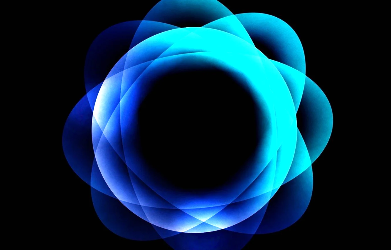 Синяя абстракция круги