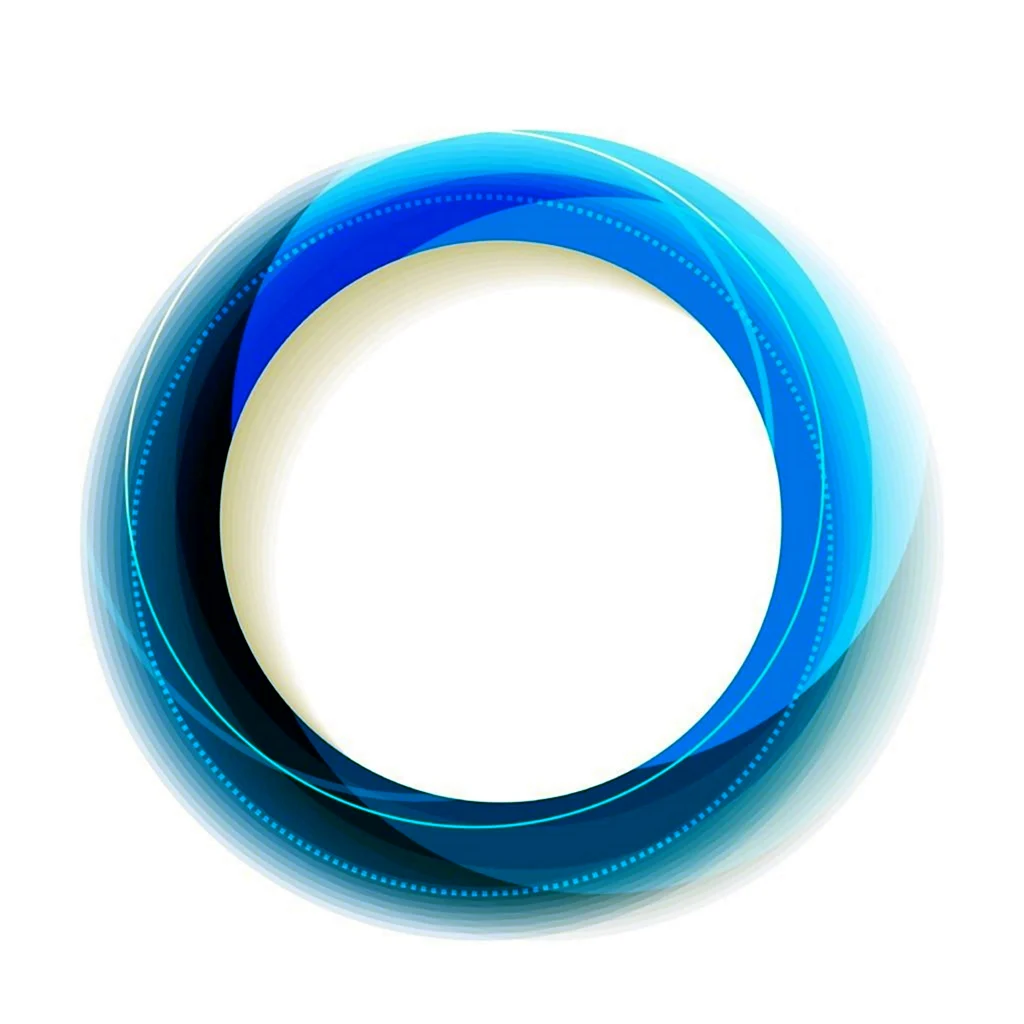 Синяя круглая рамка