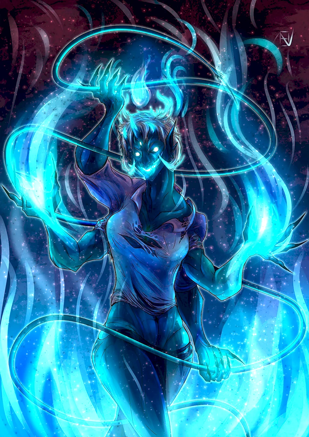 Синий демон Геншин