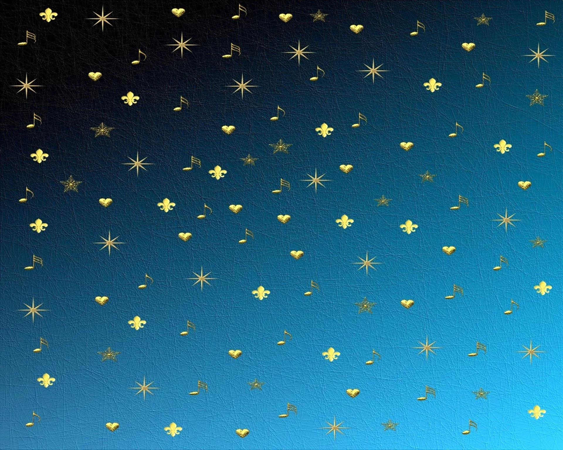 Синий фон с золотыми звездами