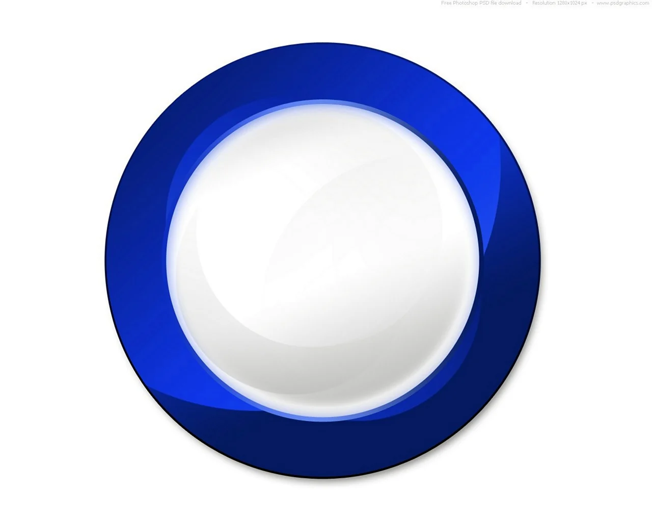 Синий круг на прозрачном фоне