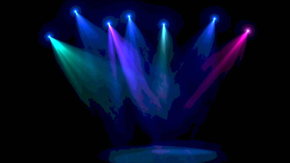 Синий свет на сцене