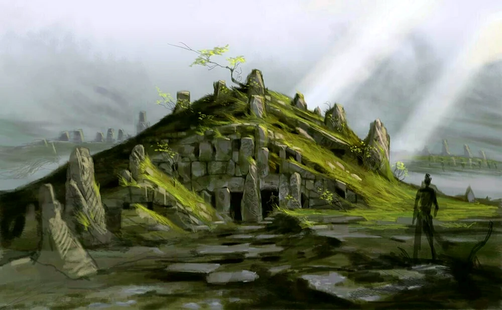 Скайрим Нордские руины концепт арт