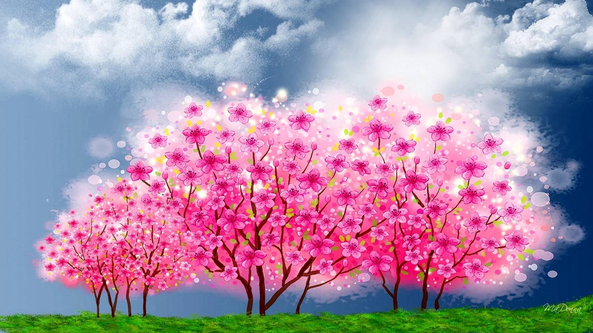 Сказочное цветущее дерево
