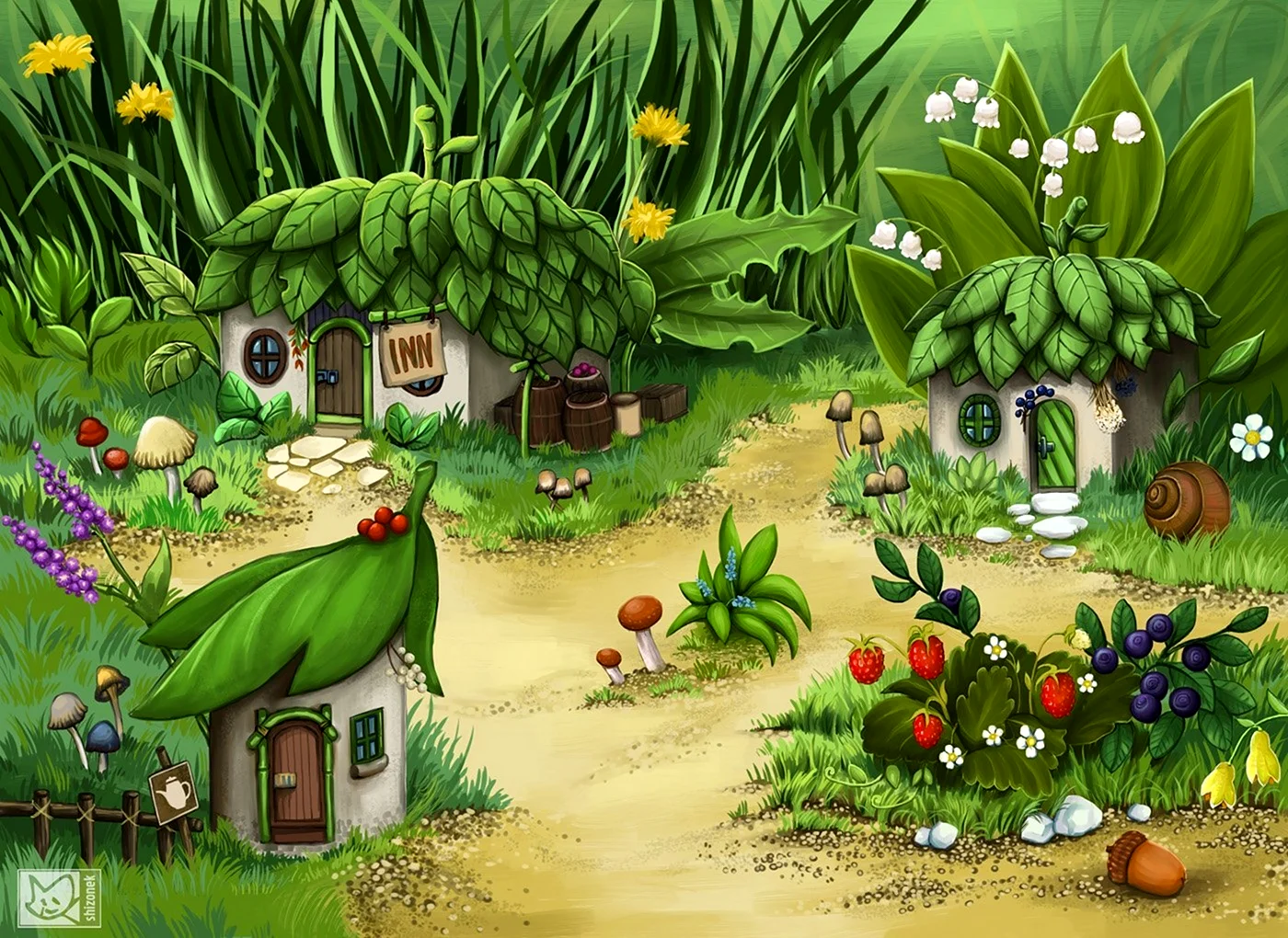 Сказочный огород с домиком