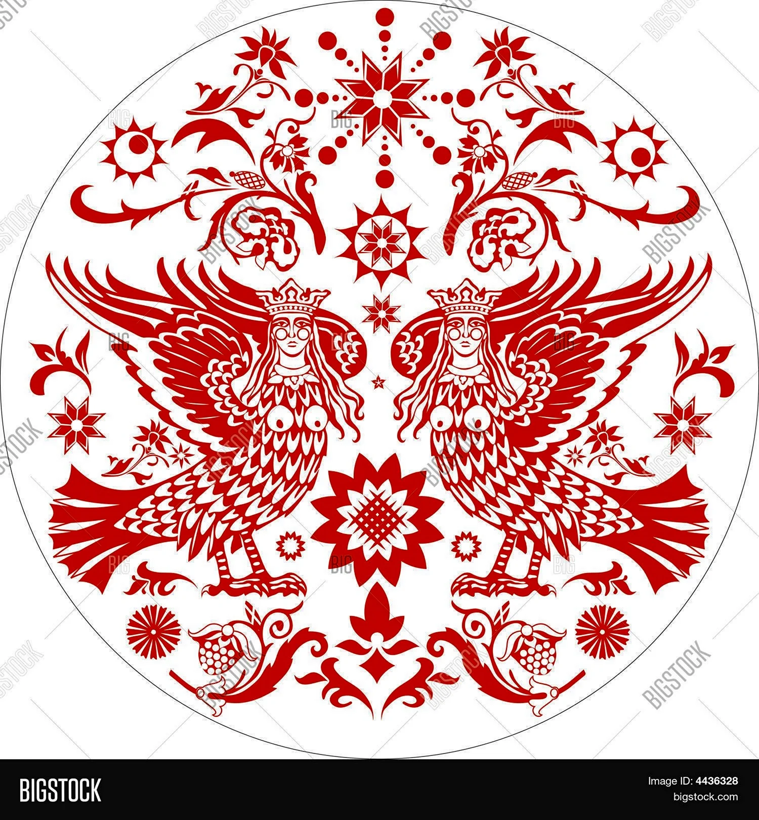 Славянский орнамент птицы