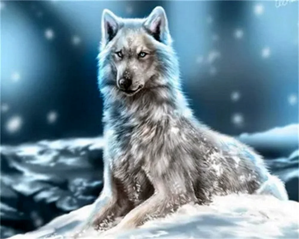 Снежный волк фэнтези
