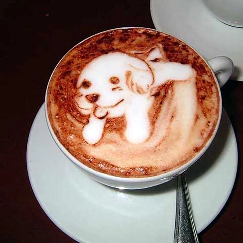 Собачка с кофе