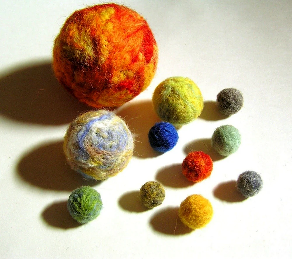 Солнечная система планеты из пенопластовых шариков