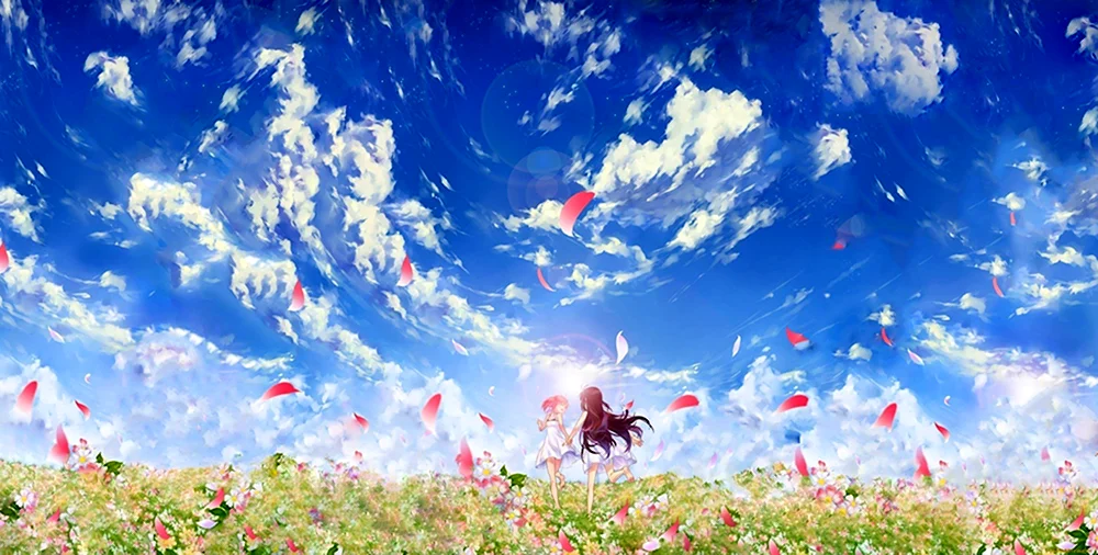 Солнечное небо аниме