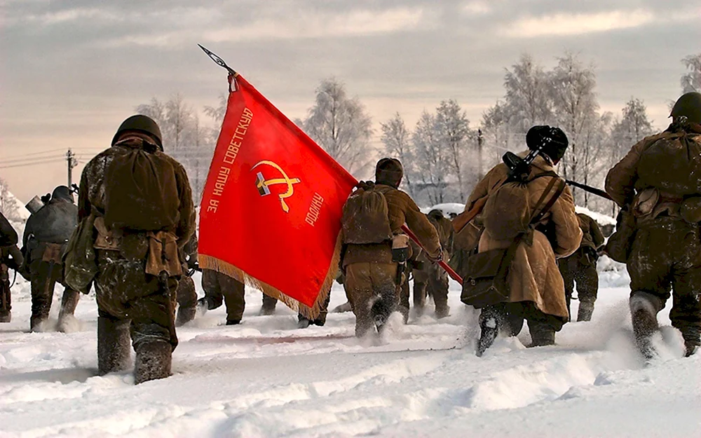 Советский солдат зимой
