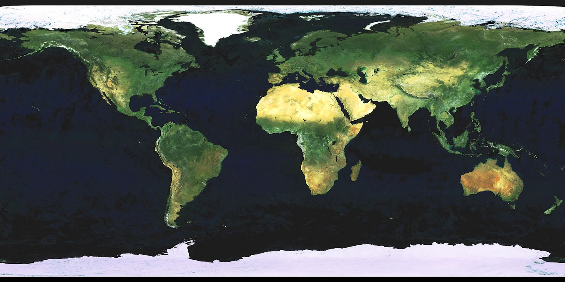 Спутниковый снимок карты мира