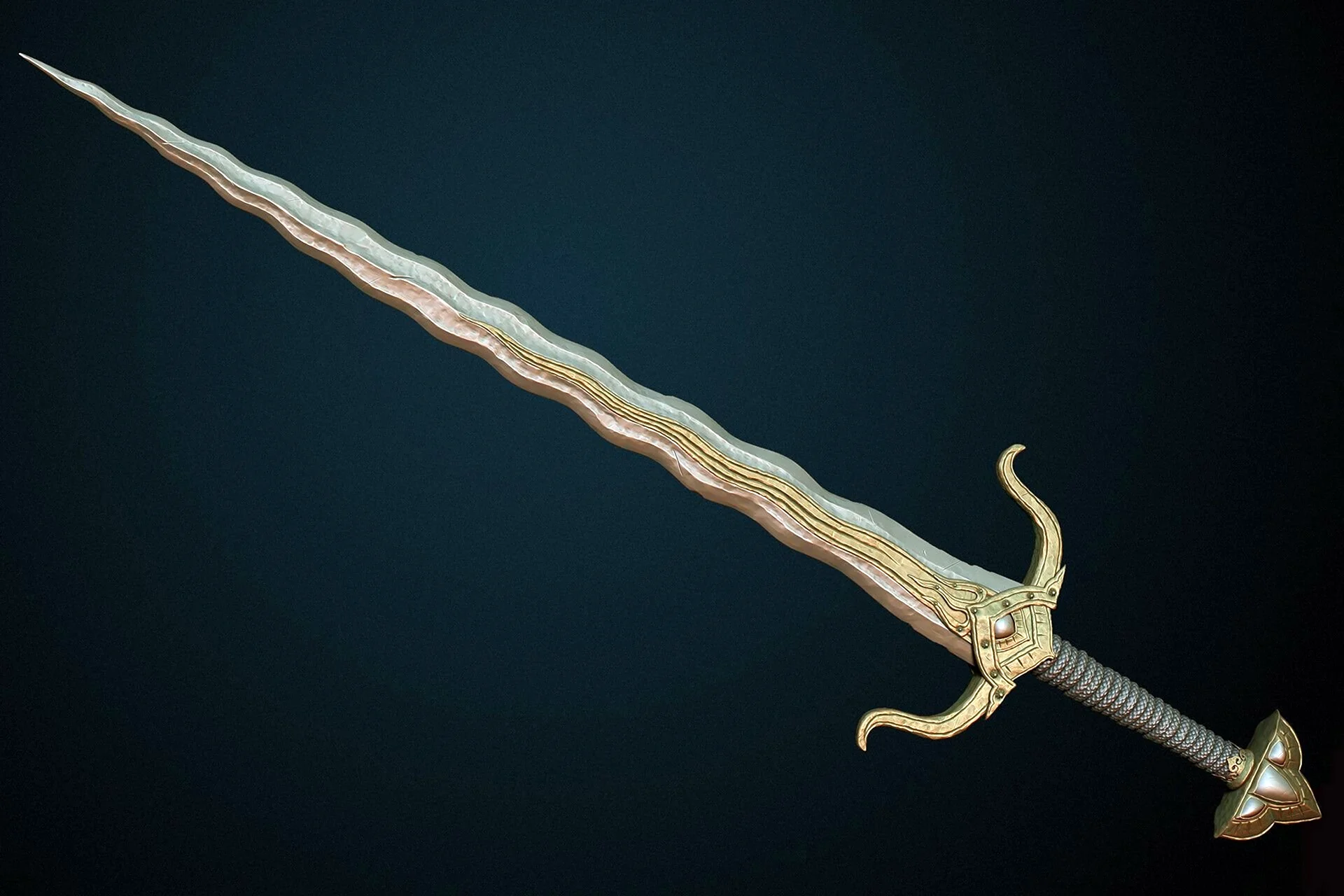 Средневековый меч Фламберг