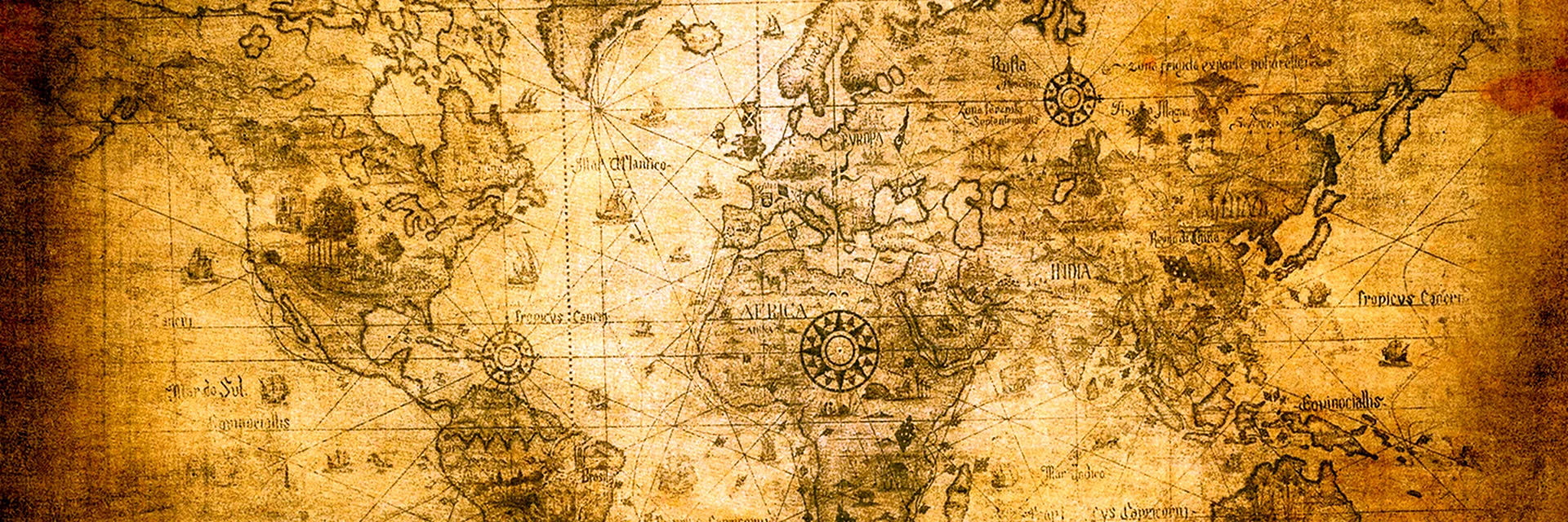 Старая карта мира Пиратская