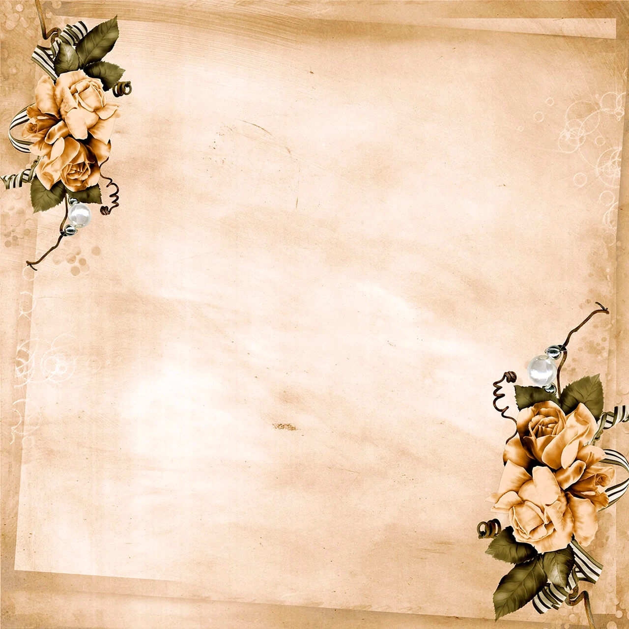Старинная бумага с цветами