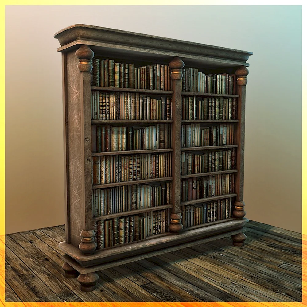 Старинный шкаф с книгами