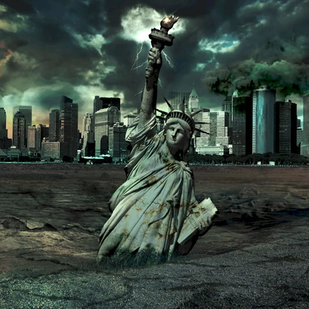 Статуя свободы Нью-Йорк разрушение
